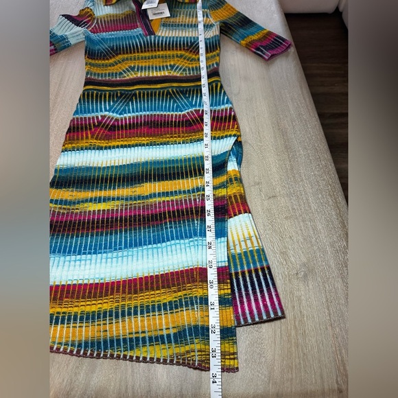 Simkhai NWT Solana Polo Mini Wrap Dress in Sunset Space Dye Size XS Short Sleeve - Picture 7 of 9